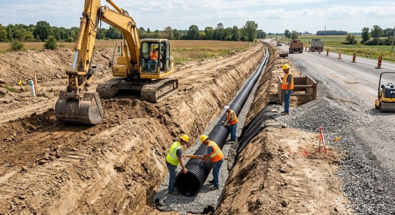 Drainage Trench Installation in Atlanta, GA