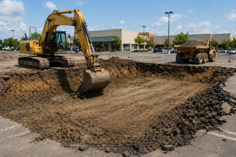 Parking Lot Excavation in Ellijay, GA